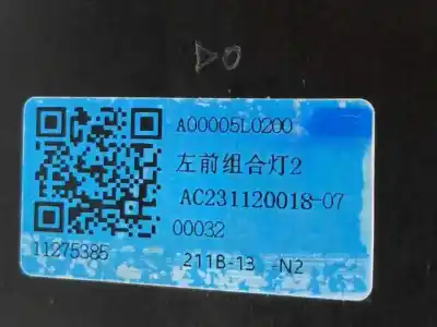 Автозапчастина б/у ліва фара для mg zs suv (azs1) 1.0 t-gdi посилання на oem iam 11275385 ac231120018 a00005l0200