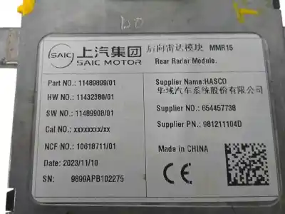 Second-hand car spare part electronic module for mg zs suv (azs1) 1.0 t-gdi oem iam references 11489899  