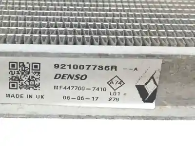 Peça sobressalente para automóvel em segunda mão condensador / radiador de ar condicionado por renault zoe (bfm_) zoe referências oem iam 921007736r  mf4477607410