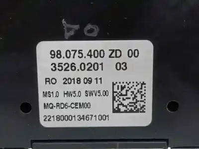 Second-hand car spare part multifunction switch for citroen jumpy autobús (v_) 1.5 bluehdi 120 oem iam references 98075400zd  