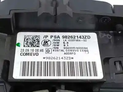 Second-hand car spare part multifunction switch for citroen jumpy autobús (v_) 1.5 bluehdi 120 oem iam references 98262143zd  