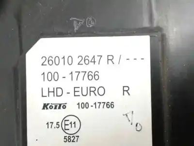 Автозапчасти б/у правая фара за renault kangoo express (fw0/1_) 1.5 dci 90 (fw0g fw05 fw08 fw11) ссылки oem iam 260102647r  