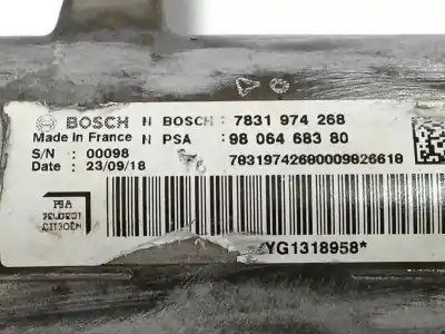 Pezzo di ricambio per auto di seconda mano cremagliera per citroen jumpy iii autobús (v_) 1.5 bluehdi 100 riferimenti oem iam 9806468380  7831974268