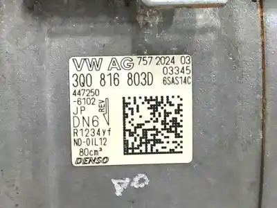 Pezzo di ricambio per auto di seconda mano compressore aria condizionata per volkswagen t-roc (a11, d11) 2.0 tdi scr riferimenti oem iam 3q0816803d  