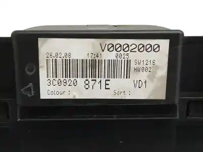 Автозапчастина б/у панель інструментів для volkswagen passat b6 (3c2) 2.0 tdi 16v посилання на oem iam 3c0920871e a2c53042108 22c53117394 Автозапчастина б/у панель інструментів для volkswagen passat b6 (3c2) 2.0 tdi 16v посилання на oem iam 3c0920871e a2c53042108 22c53117394