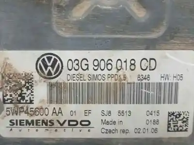 Автозапчасти б/у блок управления двигателем за volkswagen passat b6 (3c2) 2.0 tdi 16v ссылки oem iam 03g906018cd  5wp45600aa Автозапчасти б/у блок управления двигателем за volkswagen passat b6 (3c2) 2.0 tdi 16v ссылки oem iam 03g906018cd  5wp45600aa