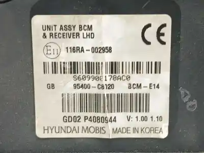 Автозапчасти б/у электронный модуль за hyundai i20 ii (gb, ib) 1.2 ссылки oem iam 95400c8020 116ra002958 