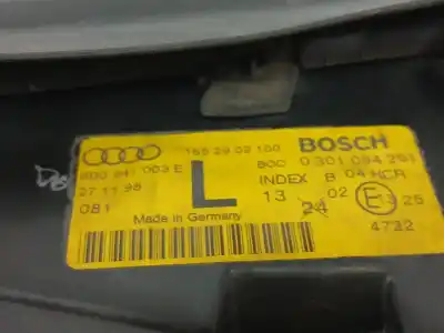 Second-hand car spare part left headlight for audi a4 b5 (8d2) 1.9 tdi oem iam references 8d0941003e 0301094201 