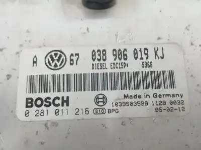 Second-hand car spare part ecu engine control for seat leon (1m1) 1.9 tdi oem iam references 038906019kj 0281011216 