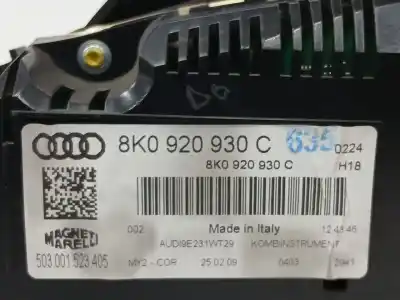 Second-hand car spare part dashboard for audi a4 b8 (8k2) 2.0 tdi oem iam references 8k0920930c 503001523405 