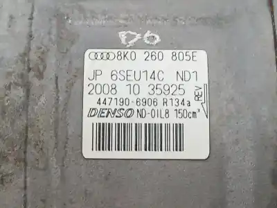 Peça sobressalente para automóvel em segunda mão compressor de ar condicionado a/a a/c por audi a4 b8 (8k2) 2.0 tdi referências oem iam 8k0260805e 4471906906 
