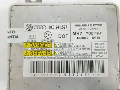 Peça sobressalente para automóvel em segunda mão balastro de xenon por audi a4 b8 (8k2) 2.0 tdi referências oem iam 8k0941597 w003t18471 
