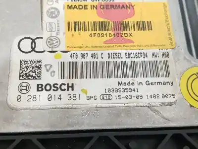 Second-hand car spare part ecu engine control for audi a6 c6 (4f2) 3.0 tdi quattro oem iam references 4f0907401c 0281014381 