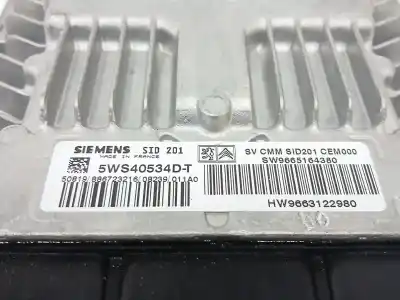 Second-hand car spare part ecu engine control for citroen c5 iii (rd_) 2.7 hdi oem iam references 9665164380 5ws40534dt 9663122980