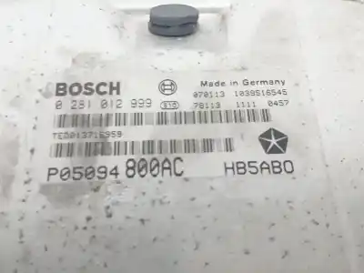 Автозапчасти б/у блок управления двигателем за chrysler voyager iv (rg, rs) 2.8 crd ссылки oem iam p05094800ac  0281012999