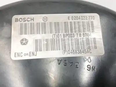 Second-hand car spare part brake servo for chrysler voyager iv (rg, rs) 2.8 crd oem iam references 04683845ac  0204022770
