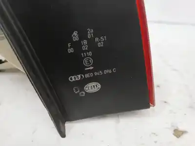 Second-hand car spare part right tailgate light for audi a4 b6 (8e2) 2.5 tdi oem iam references 8e0945096c  