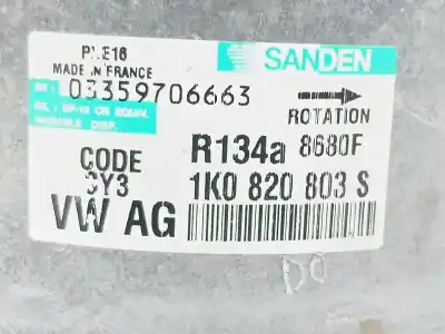 Second-hand car spare part air conditioning compressor for audi a3 (8p1) 2.0 tdi 16v oem iam references 1k0820803s  