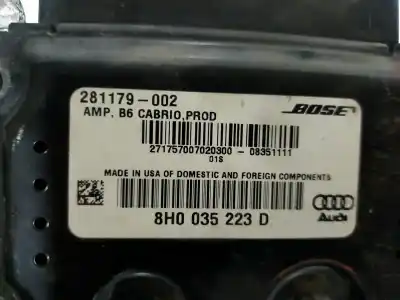 Автозапчастина б/у електронний модуль для audi a4 cabrio (8h) 2.5 tdi посилання на oem iam 8h0035223d