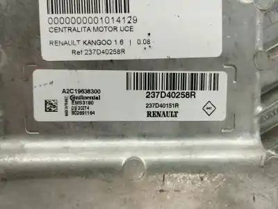 Second-hand car spare part ecu engine control for renault kangoo z.e. maxi 2-sitzer oem iam references 237d40258r  237d40258r