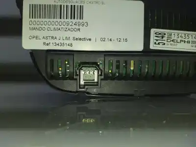 Автозапчастина б/у клімат-контроль для opel astra j lim. selective посилання на oem iam 13435148  13435148