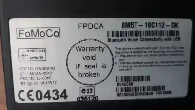 Pièce détachée automobile d'occasion module électronique pour ford fiesta (cb1) titanium références oem iam 8m5t19c112dk