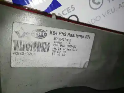 Автозапчастина б/у правий ліхтар для renault megane ii familiar dynamique посилання на oem iam 8200417351  8200417351