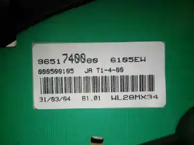 Peça sobressalente para automóvel em segunda mão quadrante por citroen berlingo 2.0 hdi cat (rhy / dw10td) referências oem iam 9651740080 96517400006105ew 9651740080