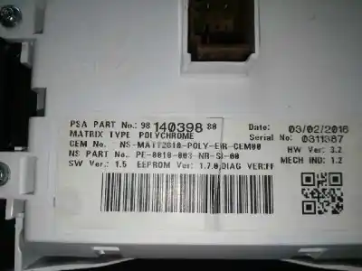 Peça sobressalente para automóvel em segunda mão quadrante por peugeot 508 access referências oem iam 9814039880 9814765780 9814039880