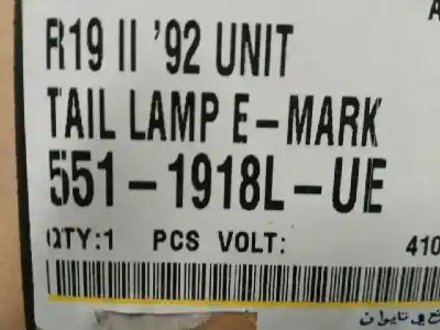 Second-hand car spare part LEFT TAILGATE LIGHT for RENAULT 19 (B/C/L53)  OEM IAM references 5511918L  