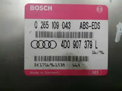 Second-hand car spare part abs control unit for audi a8 (d2) 4.2 quattro oem iam references 0265109043