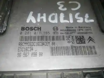 Peça sobressalente para automóvel em segunda mão centralina de motor uce por citroen c3 1.4 hdi cool referências oem iam 9656709880