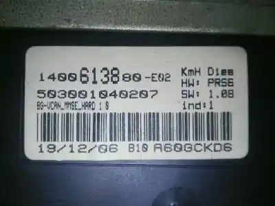 Peça sobressalente para automóvel em segunda mão quadrante por citroen c8 hdi 138 fap exclusive referências oem iam 1400613880 503001040207 1400613880