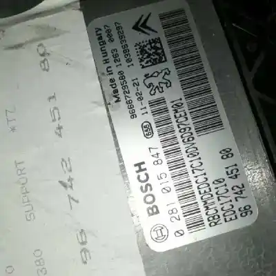 Peça sobressalente para automóvel em segunda mão centralina de motor uce por peugeot 308 1.6 16v hdi fap referências oem iam 0281015847