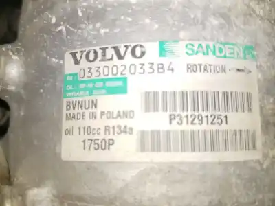 Peça sobressalente para automóvel em segunda mão compressor de ar condicionado a/a a/c por volvo v40 1.6 diesel cat referências oem iam p31291251