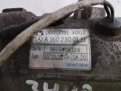 Second-hand car spare part air conditioning compressor for smart coupe pure oem iam references a1602300111  a1602300111