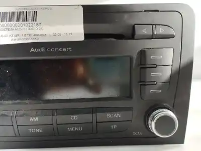 Second-hand car spare part audio system / radio cd for audi a3 (8p) 1.6 tdi ambiente oem iam references 8p0035186ab  8p0035186ab