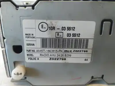 Tweedehands auto-onderdeel AUDIOSYSTEEM / RADIO-CD voor FORD FIESTA (CCN)  OEM IAM-referenties AM5T18C815PK AM5T18C815PK 035512