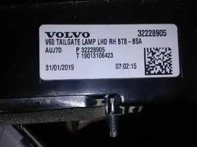 İkinci el araba yedek parçası kapida sag kuyruk lambasi için volvo v60 familiar momentum oem iam referansları 32228905