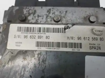 Pièce détachée automobile d'occasion calculateur moteur ecu pour citroen jumper caja abierta (06.2006 =>) 2.2 hdi cat références oem iam 9663289180 9663289180 9661256980 