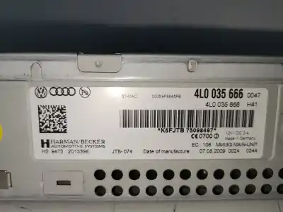 Second-hand car spare part dvd system for audi q7 (4l) 3.0 tdi v6 advance quattro (176kw) oem iam references 4l0035666  4l0035666