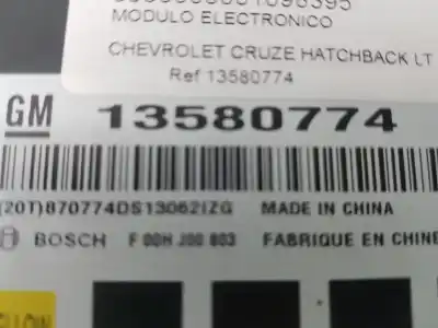 Second-hand car spare part electronic module for chevrolet cruze hatchback lt oem iam references 13580774  13580774