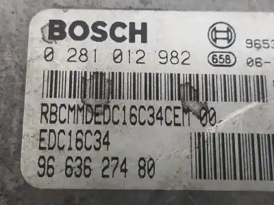 Second-hand car spare part ecu engine control for citroen jumpy 1.6 16v hdi oem iam references 9663627480 0281012982 9663627480