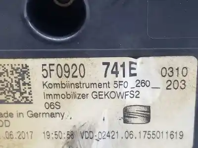 Second-hand car spare part dashboard for seat ateca (kh7) reference oem iam references 5f0920741e  5f0920741e