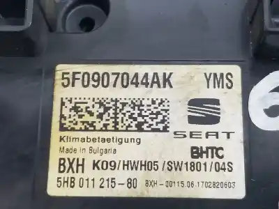 Peça sobressalente para automóvel em segunda mão comando de sofagem (chauffage / ar condicionado) por seat ateca (kh7) reference referências oem iam 5f0907044ak  5f0907044ak