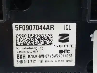 Peça sobressalente para automóvel em segunda mão comando de sofagem (chauffage / ar condicionado)  por seat ateca (kh7) motor 1.0 ltr. - 85 kw tsi referências oem iam 5f0907044ar  5f0907044ar