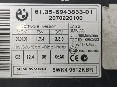 Second-hand car spare part electronic module for bmw x5 (e70) 3.0 turbodiesel cat oem iam references 6943833  6943833