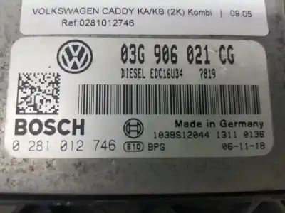 Автозапчастина б/у ебу контролер двигуна для volkswagen caddy ka/kb (2k) kombi посилання на oem iam 0281012746 03g906021cg 0281012746