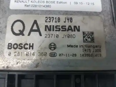 Автозапчасти б/у блок управления двигателем за renault koleos bose edition ссылки oem iam 0281014360 23710jy08d 0281014360