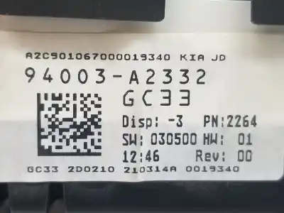 Peça sobressalente para automóvel em segunda mão quadrante por kia cee´d business referências oem iam 94003a2332  94003a2332